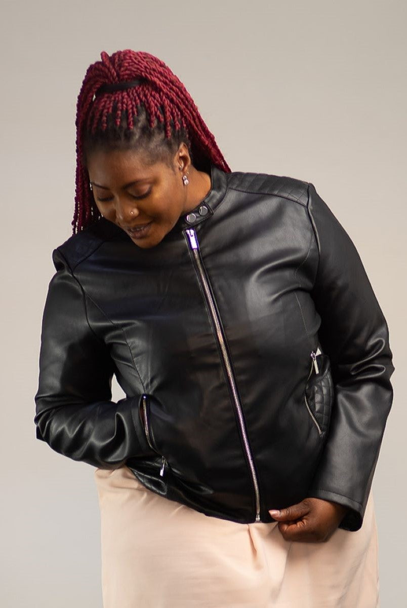 Dorothy Perkins Plus Sized Leather Jacket