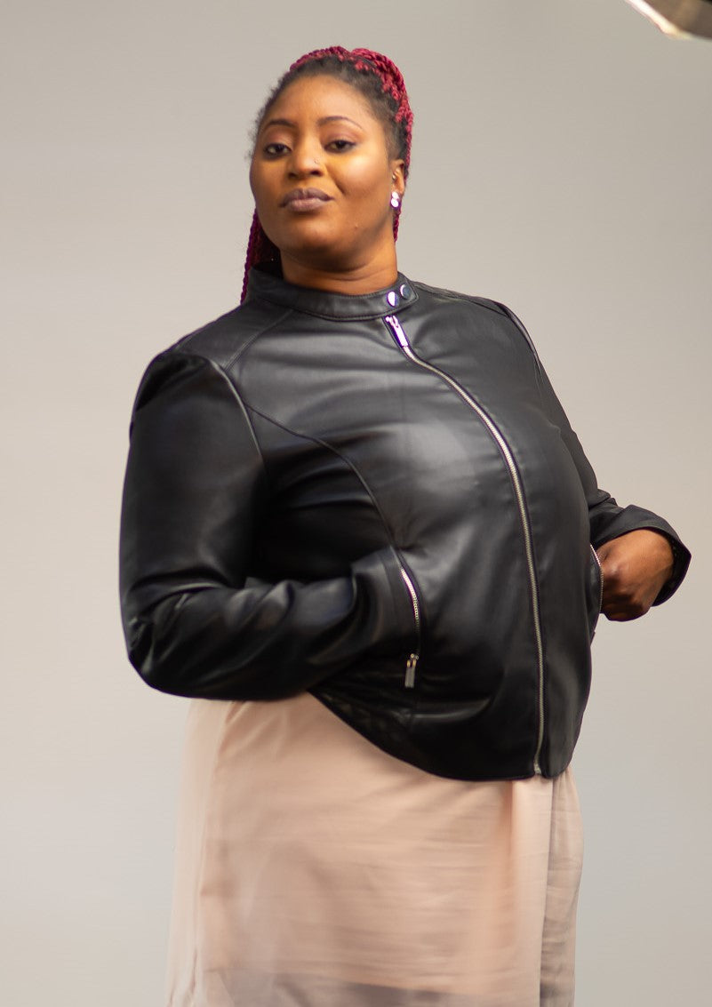 Dorothy Perkins Plus Sized Leather Jacket