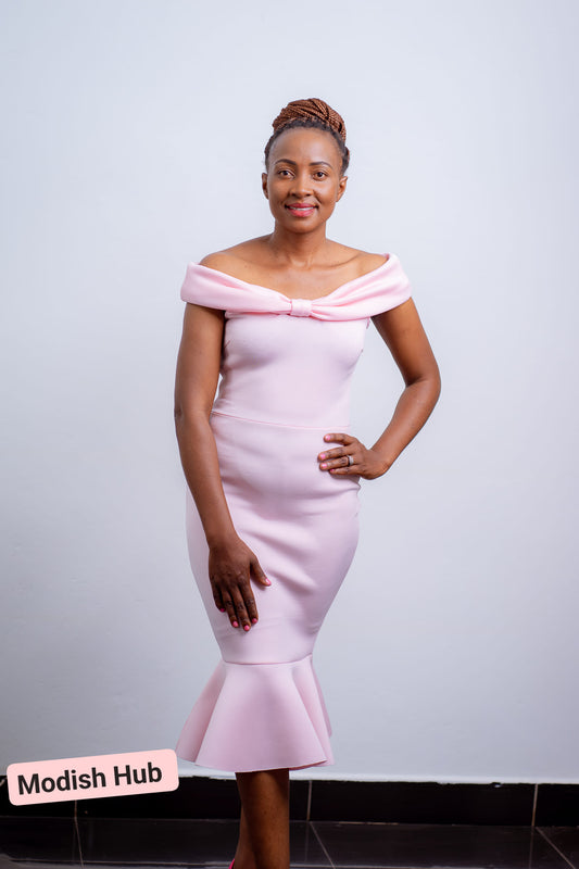 Light Pink Scuba Dress