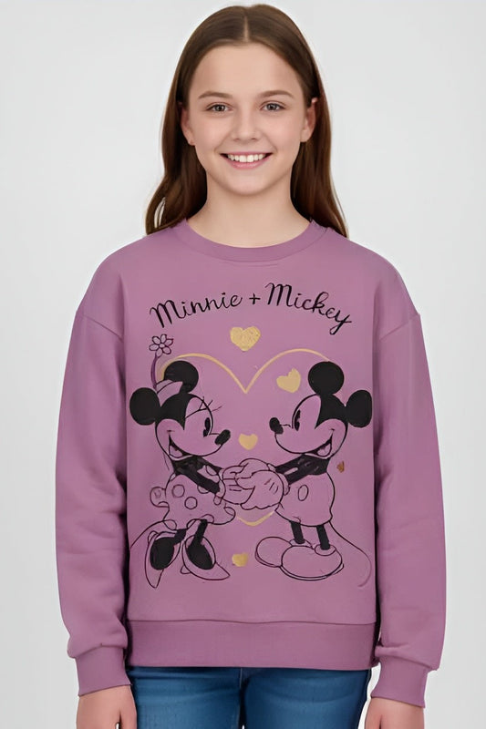 Girls Minie Mouse Print Sweatshirt