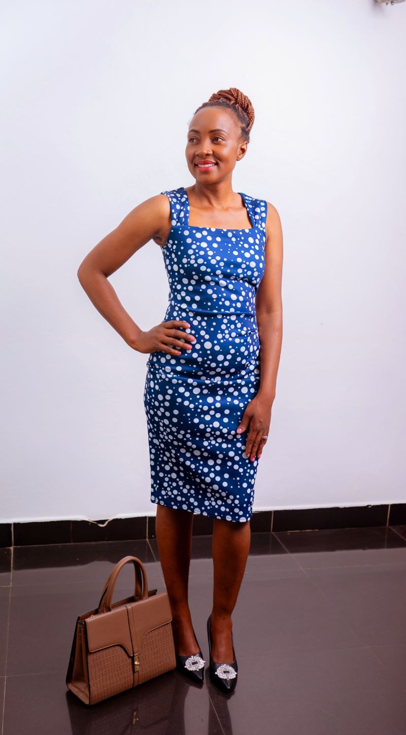 Blue Polka Dot Dress