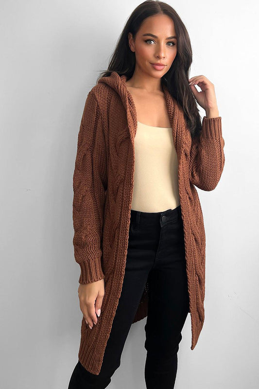 Missi London Knitted Fashion Hooded Jersey