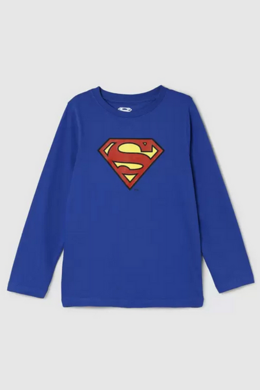 Kids Superman Long Sleeved Tshirt