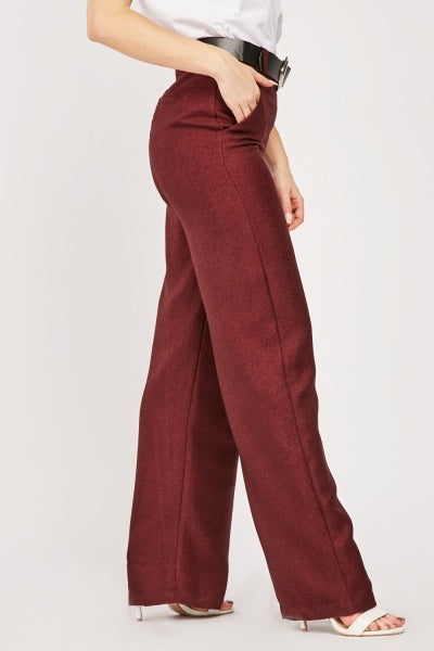 Straight Leg Wool Trousers - 100% Wool