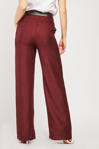 Straight Leg Wool Trousers - 100% Wool