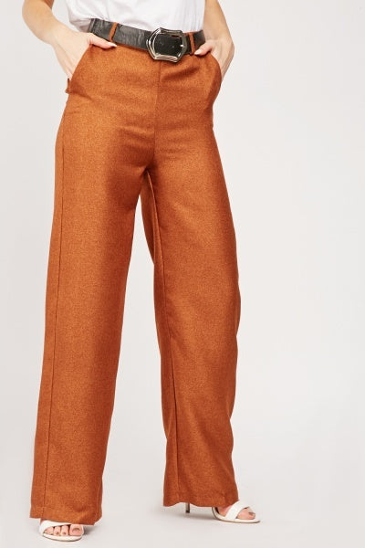 Straight Leg Wool Trousers - 100% Wool